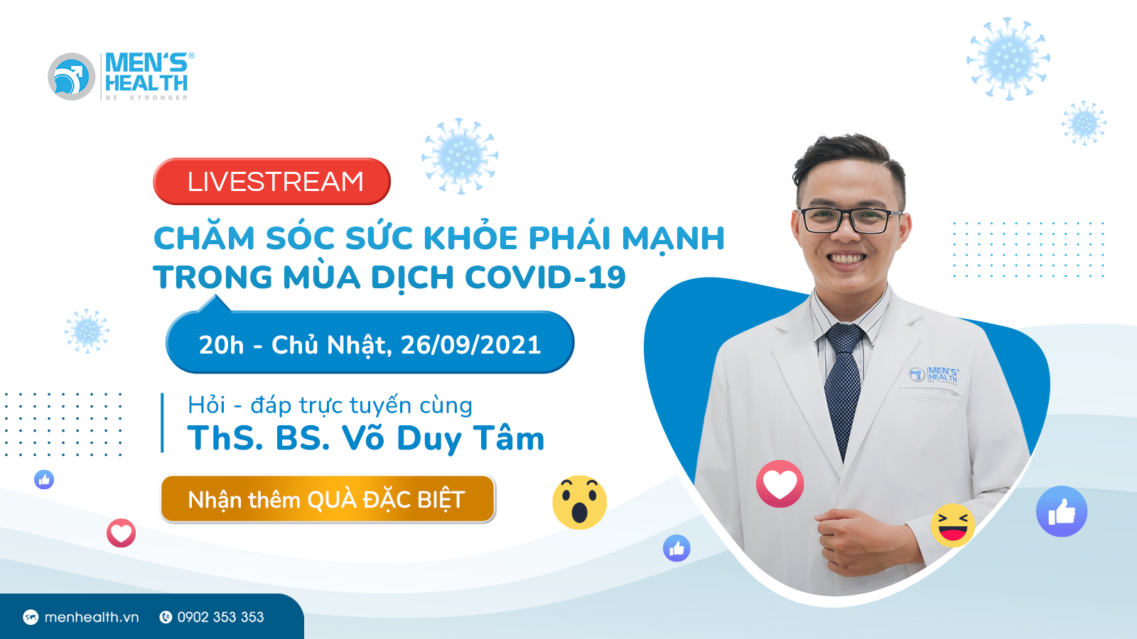 LIIVESTREAM CHĂM SÓC SỨC KHỎE PHÁI MẠNH MÙA DỊCH COVID-19